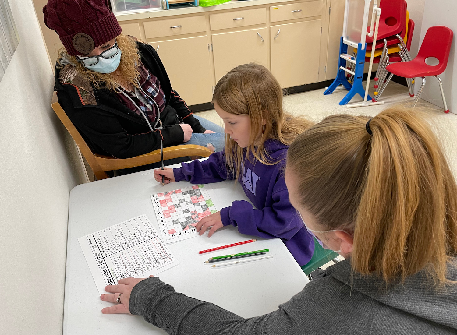image of a child working with the therapist